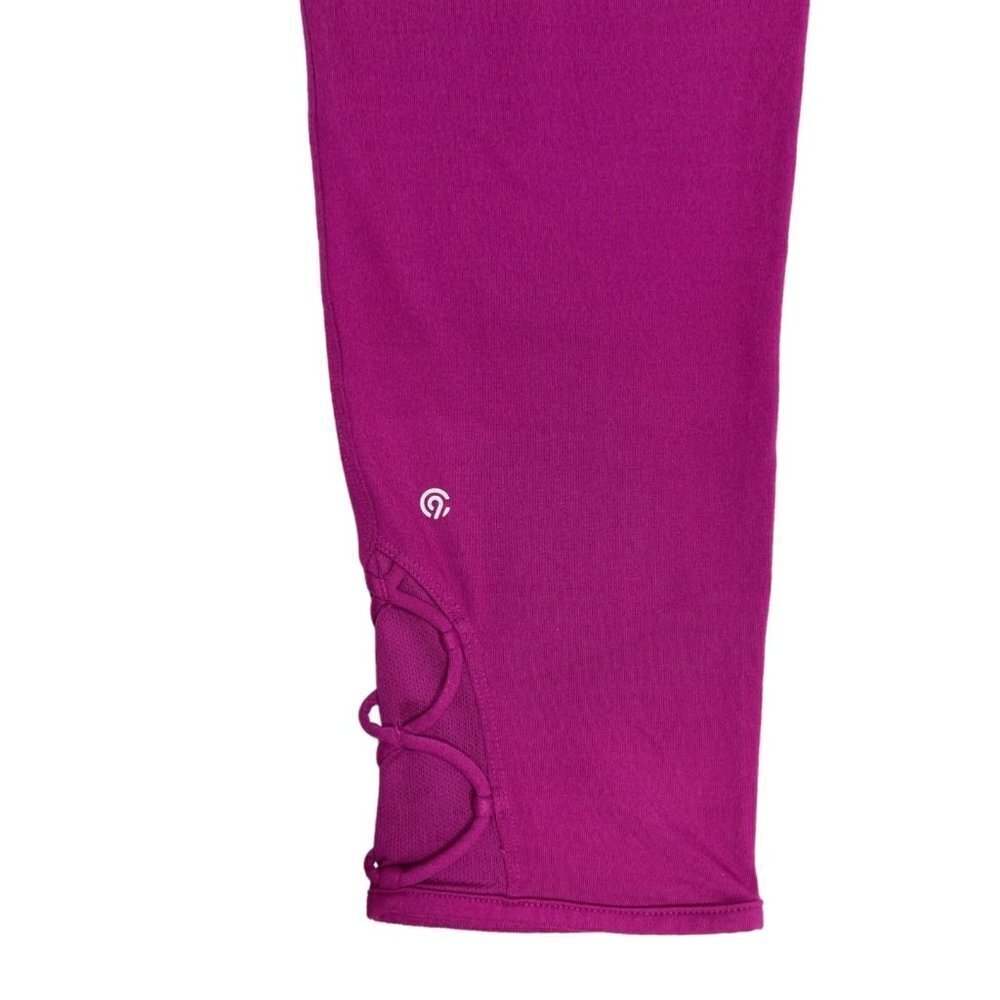 CHAMPION Girl's Cropped Athletic Pants Size XL (14-16) Fuchsia Stretch Yoga Gym - Picture 3 of 12